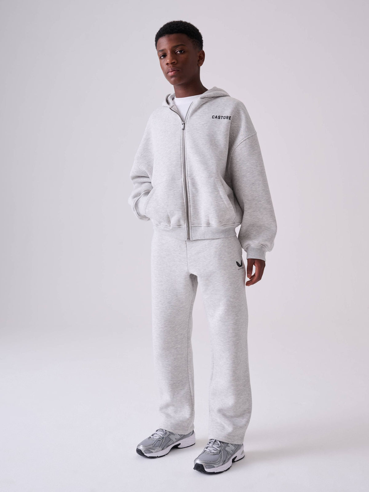 Castore Grey Oversized Zip Through Hoodie and Straight Leg Jogger Set - image 2