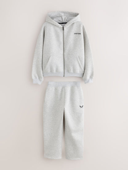 Castore Grey Oversized Zip Through Hoodie and Straight Leg Jogger Set - image 9