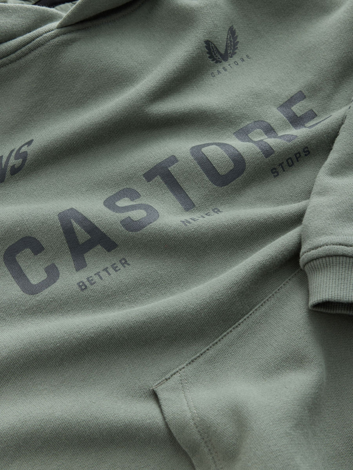 Castore Khaki Green Logo Oversized Heavyweight Cotton Hoodie - image 10