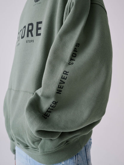 Castore Khaki Green Logo Oversized Heavyweight Cotton Hoodie - image 6
