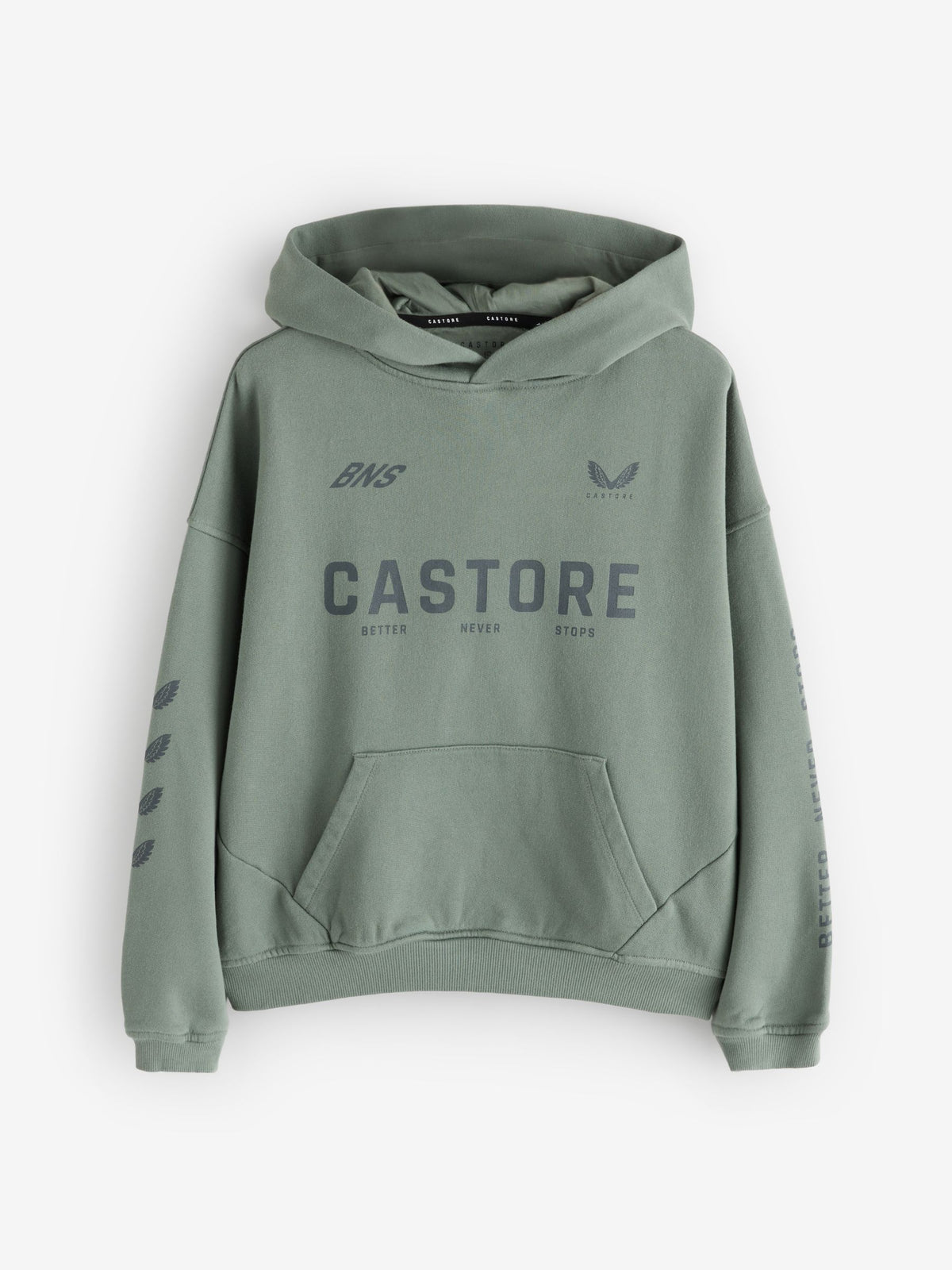 Castore Khaki Green Logo Oversized Heavyweight Cotton Hoodie - image 8