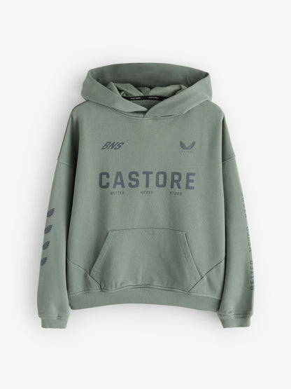 Castore Khaki Green Logo Oversized Heavyweight Cotton Hoodie - image 8