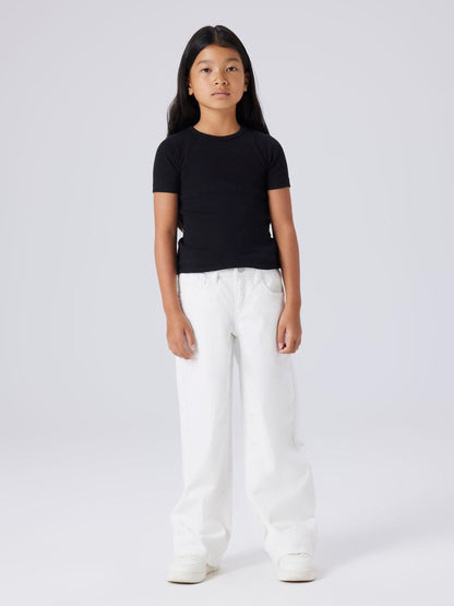 Dsiney Kidz - Name It White Wide Leg Jeans image 2
