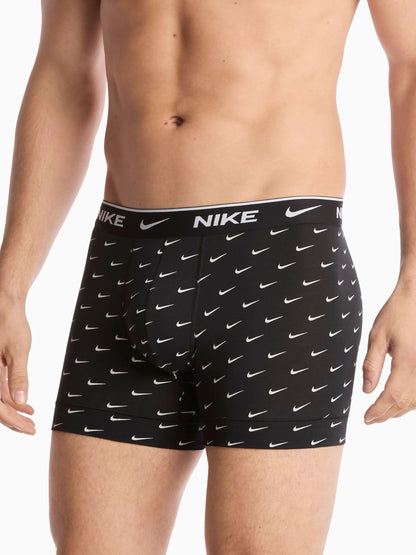 Dsiney Kidz - Nike Grey/Black/Blue Essential Cotton Stretch Boxer Trunks 3 Pack image 2