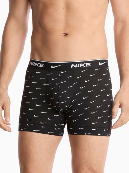 Dsiney Kidz - Nike Grey/Black/Blue Essential Cotton Stretch Boxer Trunks 3 Pack image 4