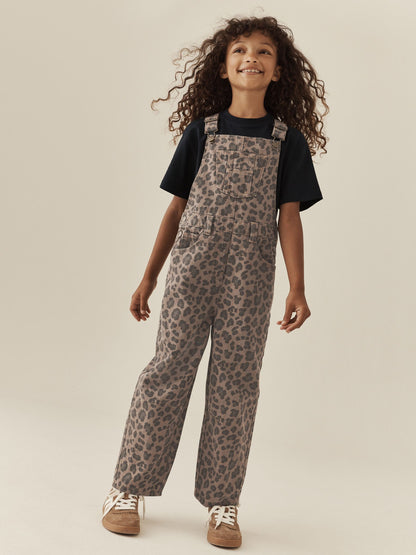 Animal Print Barrel Leg Dungarees (3-16yrs) - image 2
