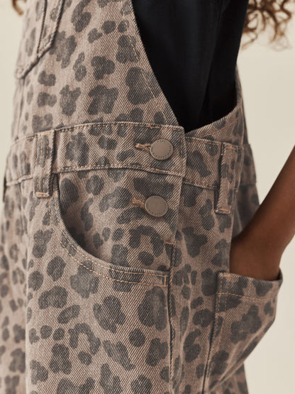 Animal Print Barrel Leg Dungarees (3-16yrs) - image 4