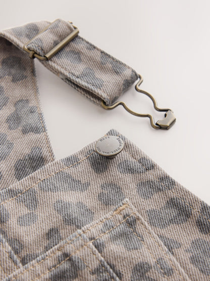 Animal Print Barrel Leg Dungarees (3-16yrs) - image 7