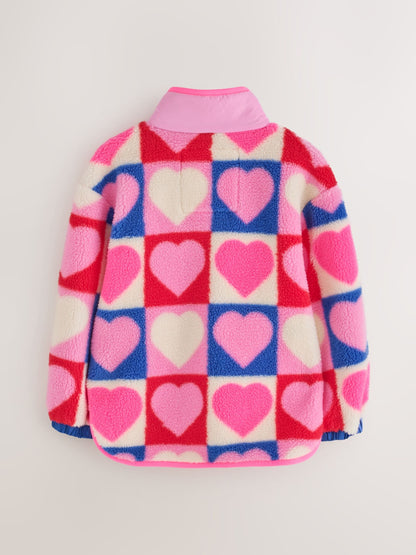 Little Bird Rainbow Hearts 1/4 Zip Borg Fleece - image 8