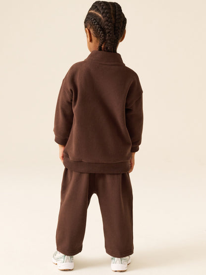 Dsiney Kidz - Chocolate Brown Wide Fit Soft Touch Jersey Joggers (3mths-7yrs) image 3