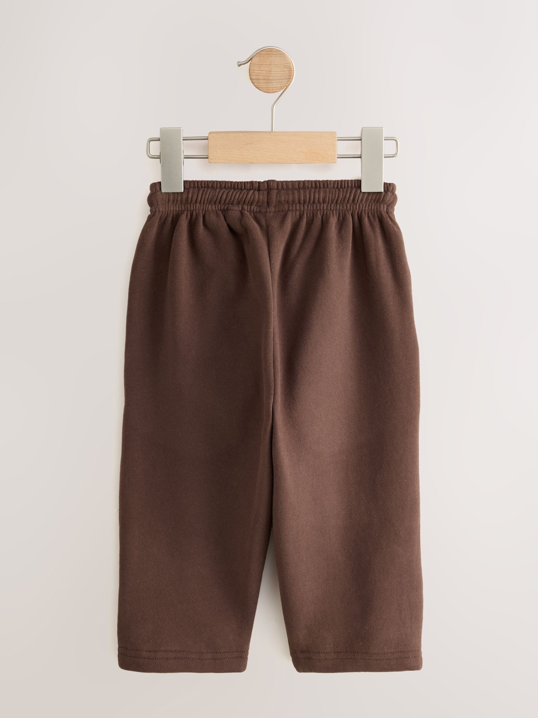 Dsiney Kidz - Chocolate Brown Wide Fit Soft Touch Jersey Joggers (3mths-7yrs) image 6