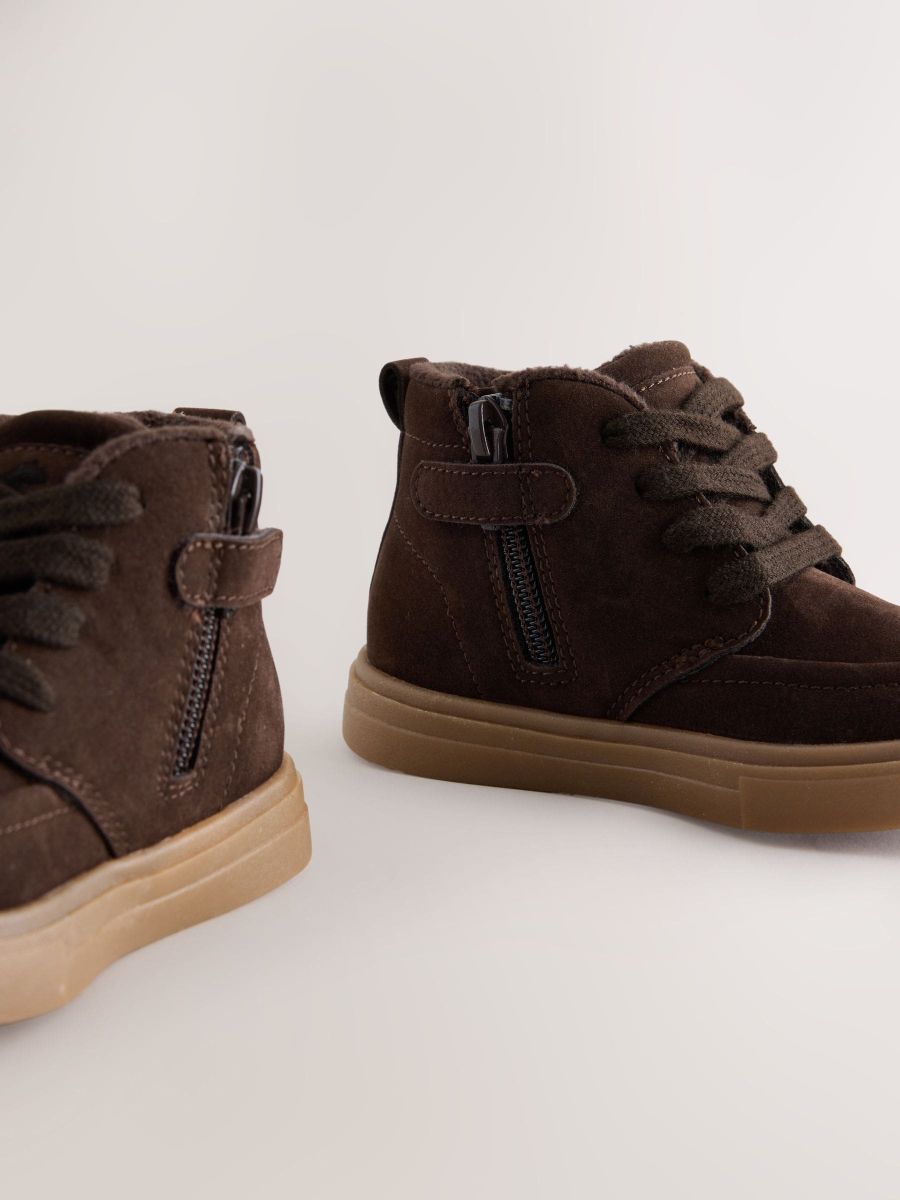 Chocolate Brown Wide Fit (G) Warm Lined Lace up Boots image 3