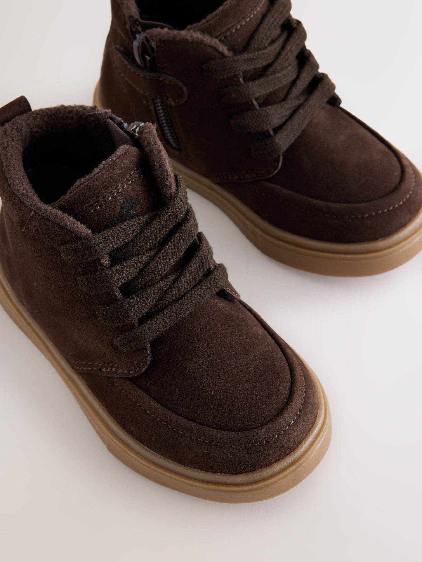 Chocolate Brown Wide Fit (G) Warm Lined Lace up Boots image 4