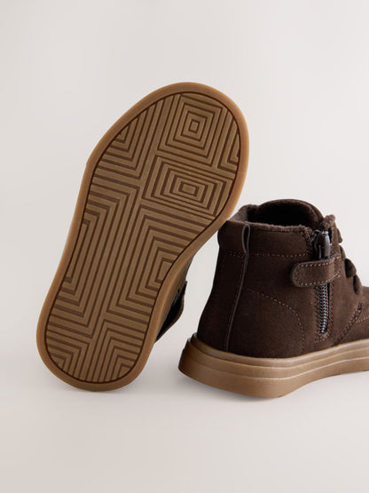 Chocolate Brown Wide Fit (G) Warm Lined Lace up Boots image 5