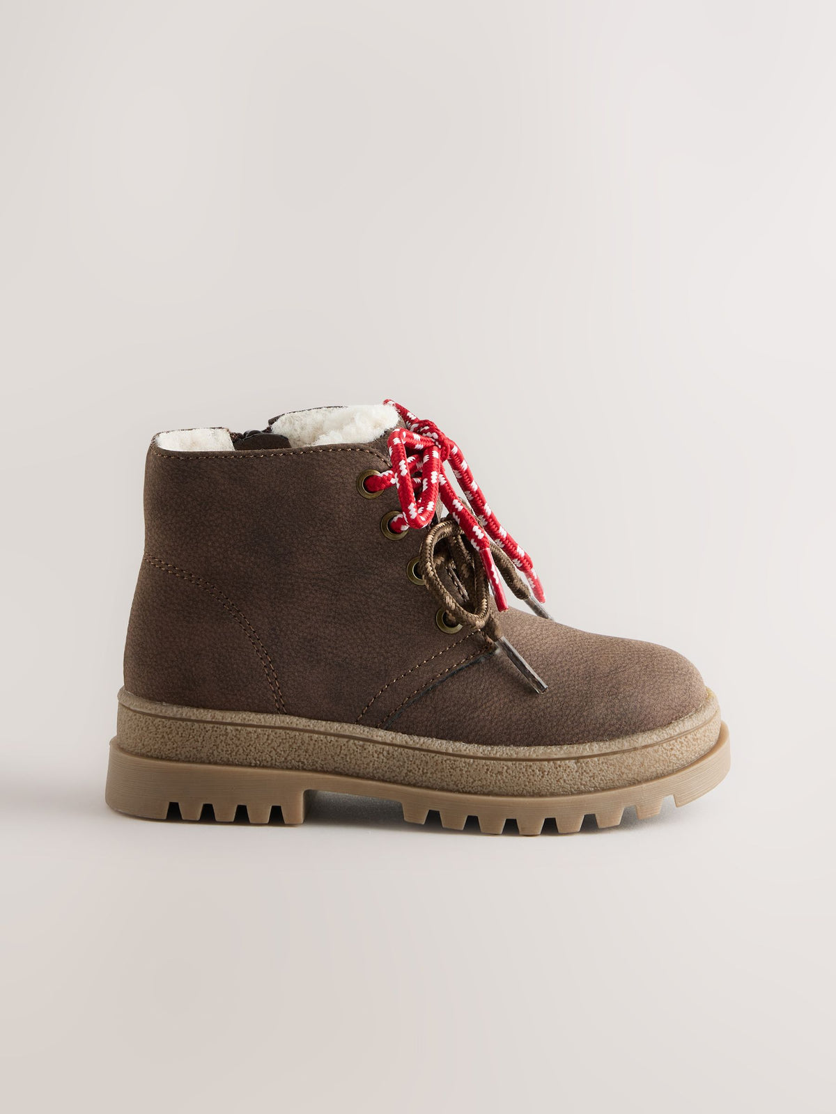 Chocolate Brown Standard Fit (F) Warm Lined Double Lace Boots - image 2