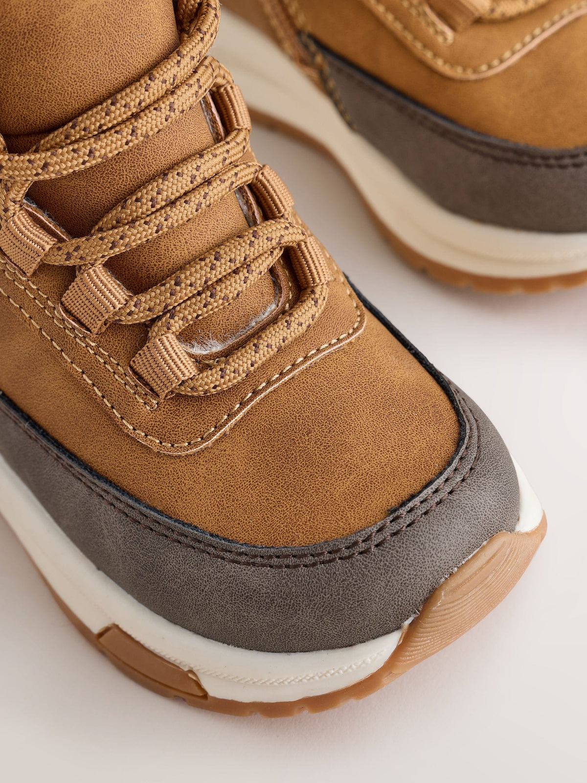 Tan Brown Standard Fit (F) Lace Up Walker Boots - image 5