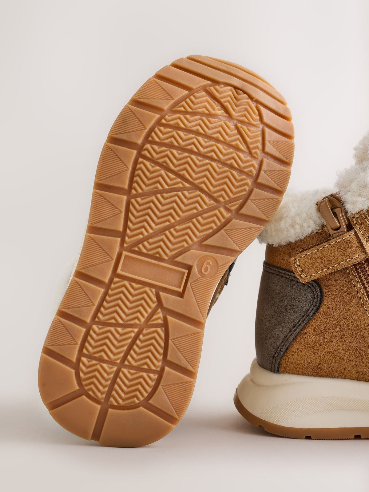 Tan Brown Standard Fit (F) Lace Up Walker Boots - image 6