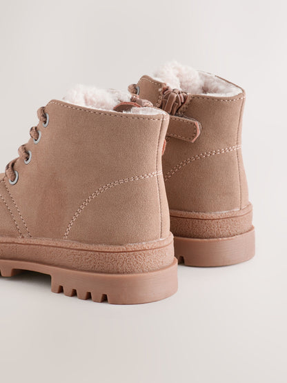 Neutral Standard Fit (F) Warm Lined Double Lace Boots - image 7