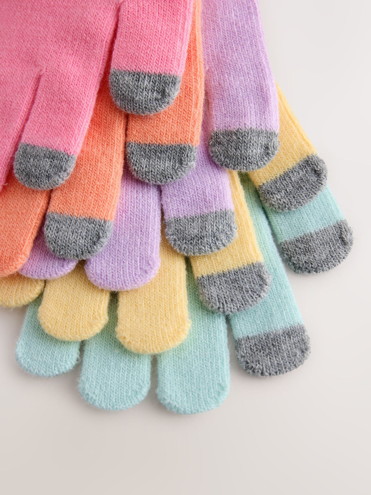 Dsiney Kidz - Little Bird by Jools Oliver Multi Pastel Rainbow Gloves 5 Pack image 3