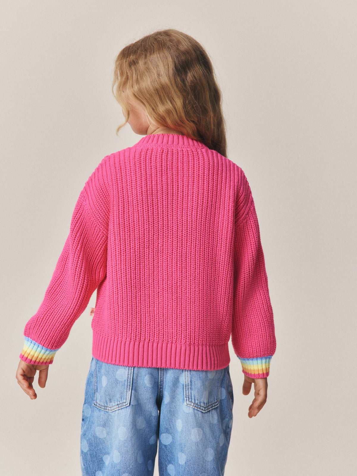 Dsiney Kidz - Little Bird by Jools Oliver Pink Raspberry Crochet Pocket Cardigan image 4