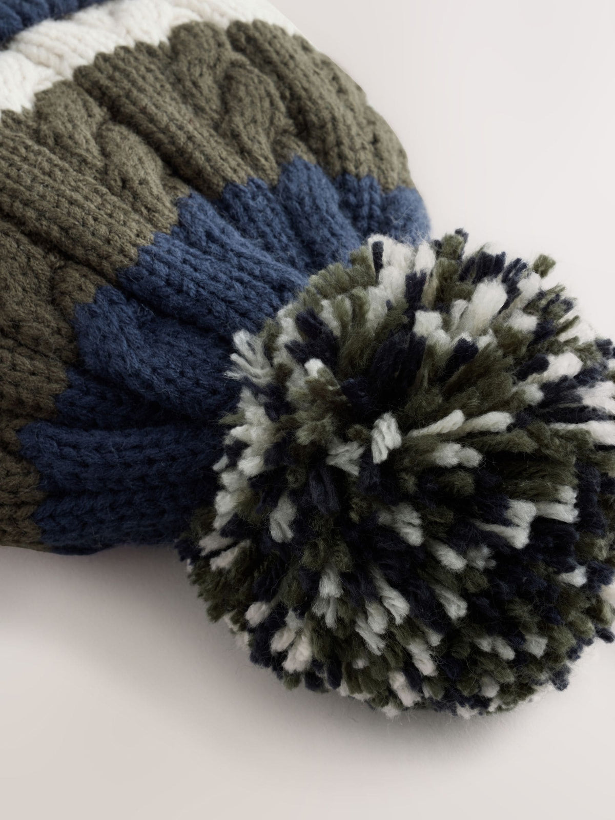 Green/Navy Cable Beanie Scarf and Gloves Set (3-16yrs) - image 3