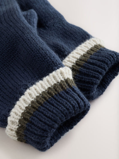 Green/Navy Cable Beanie Scarf and Gloves Set (3-16yrs) - image 4