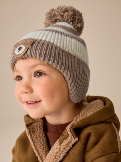 Neutral Knitted Pom Hat (3mths-10yrs) - image 3