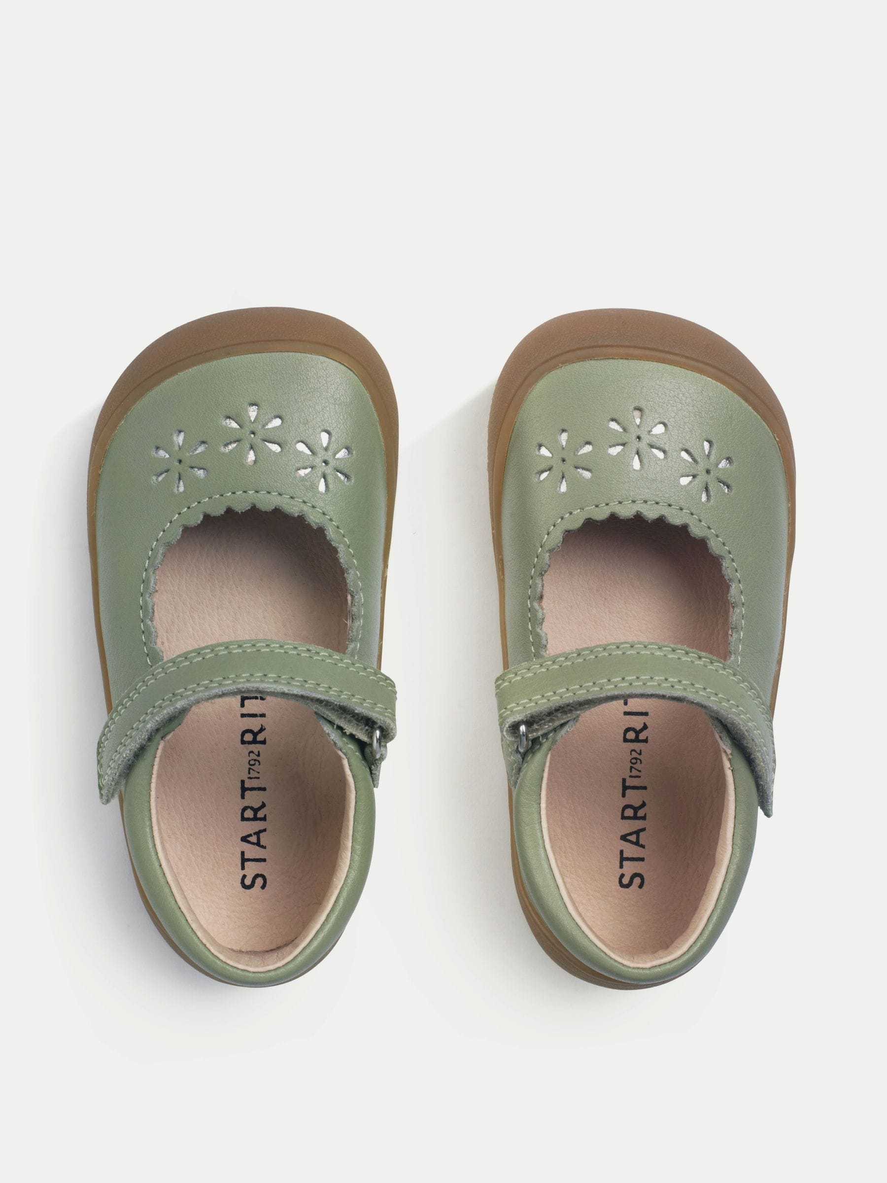 Start-Rite Green Eva Leather Mary Jane First Walking Shoes image 2