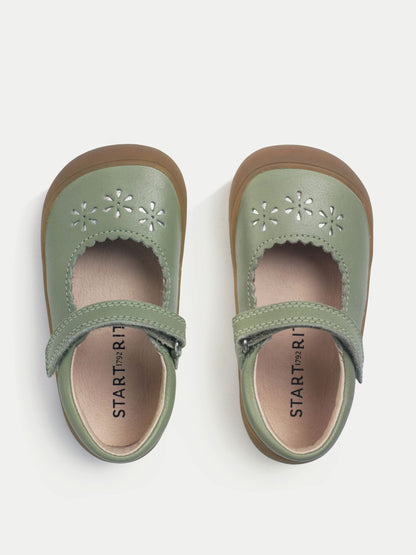 Start-Rite Green Eva Leather Mary Jane First Walking Shoes image 2