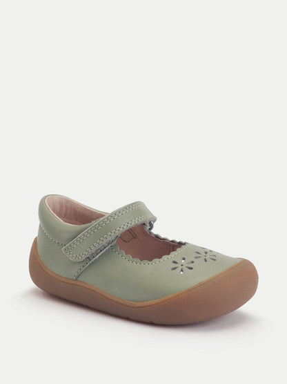 Start-Rite Green Eva Leather Mary Jane First Walking Shoes image 3