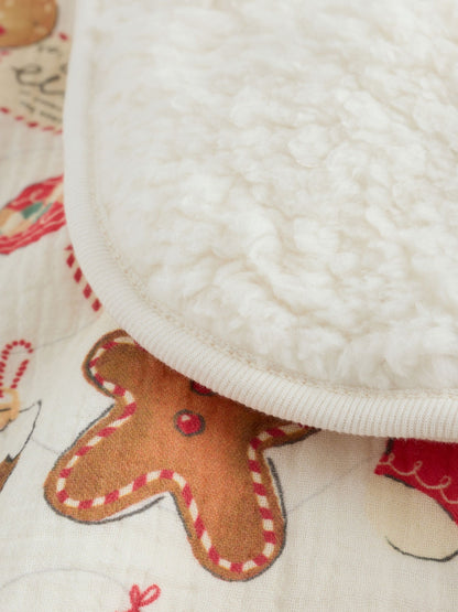 Christmas Bauble Character Muslin Fleece Baby Blanket - image 3