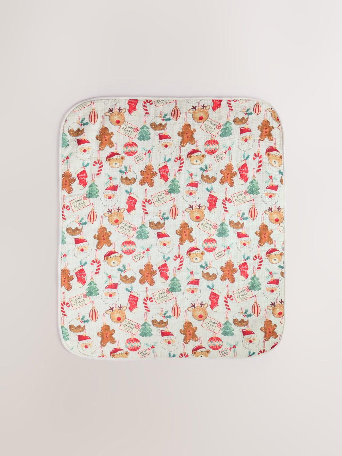Christmas Bauble Character Muslin Fleece Baby Blanket - image 5