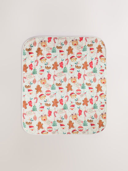 Christmas Bauble Character Muslin Fleece Baby Blanket - image 5