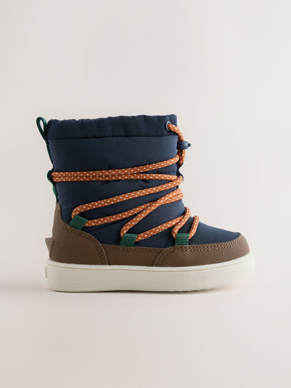 Dsiney Kidz - Navy Pull On Corded Snow Boots image 2