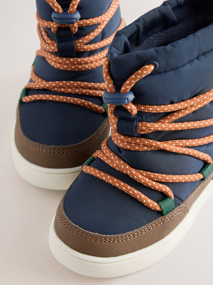 Dsiney Kidz - Navy Pull On Corded Snow Boots image 3