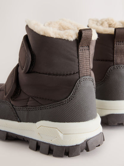 Dsiney Kidz - Chocolate Brown Standard Fit (F) Warm Lined Touch Fastening Walking Boots image 7