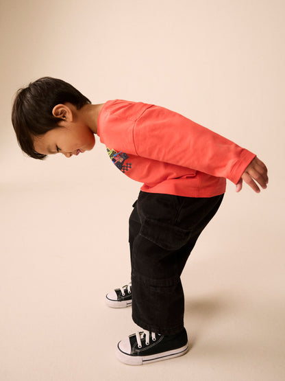 Dsiney Kidz - Red Racing Car Long Sleeve Back Graphic T-Shirt (3mths-10yrs) image 3