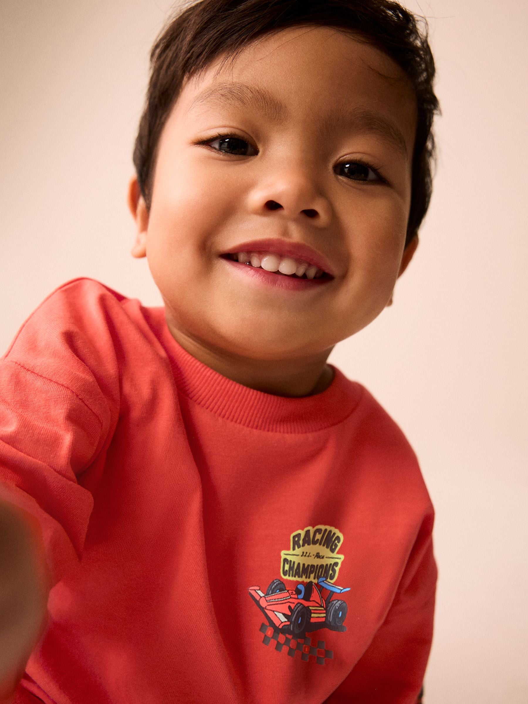 Dsiney Kidz - Red Racing Car Long Sleeve Back Graphic T-Shirt (3mths-10yrs) image 5