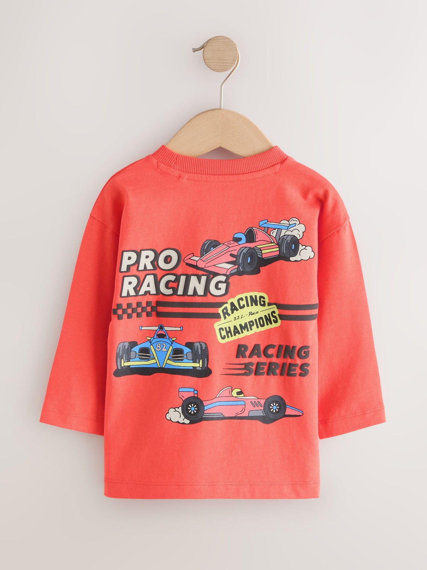 Dsiney Kidz - Red Racing Car Long Sleeve Back Graphic T-Shirt (3mths-10yrs) image 7