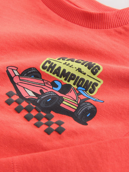 Dsiney Kidz - Red Racing Car Long Sleeve Back Graphic T-Shirt (3mths-10yrs) image 9