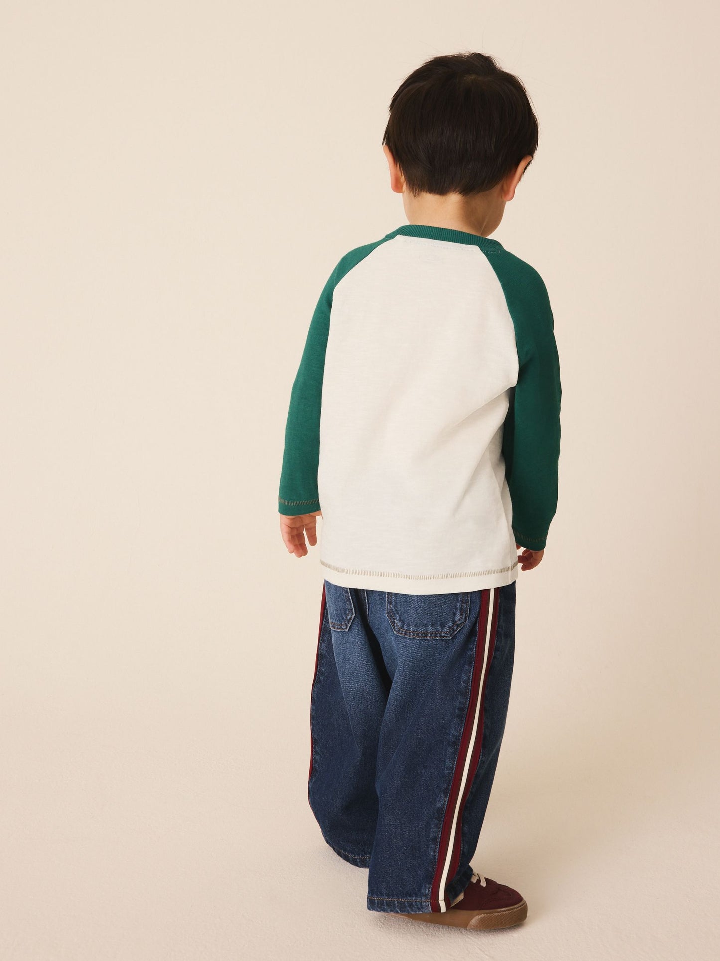 Dsiney Kidz - Green/Ecru Ragan Dog Long Sleeve Graphic T-Shirt (3mths-7yrs) image 3