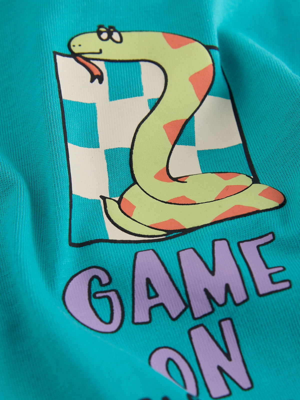 Dsiney Kidz - Teal Blue Snakes & Ladders Long Sleeve Back Graphic T-Shirt (3mths-10yrs) image 6