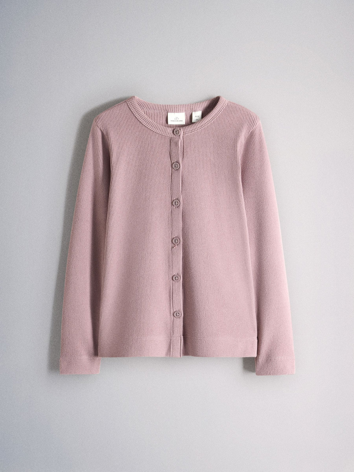 The Set Soft Touch Rib Button Through Cardigan and Leggings  Set Lilac Purple - image 5