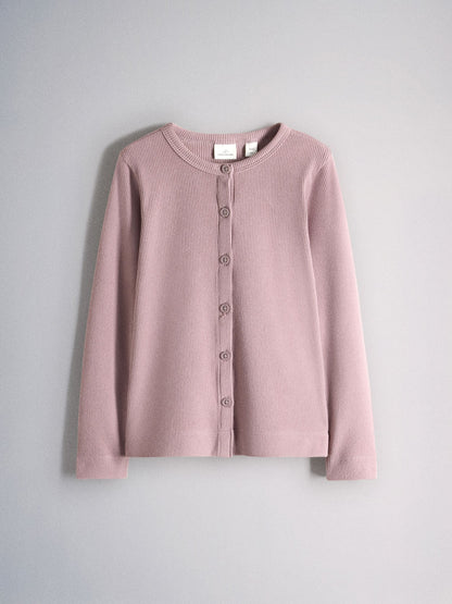 The Set Soft Touch Rib Button Through Cardigan and Leggings  Set Lilac Purple - image 5
