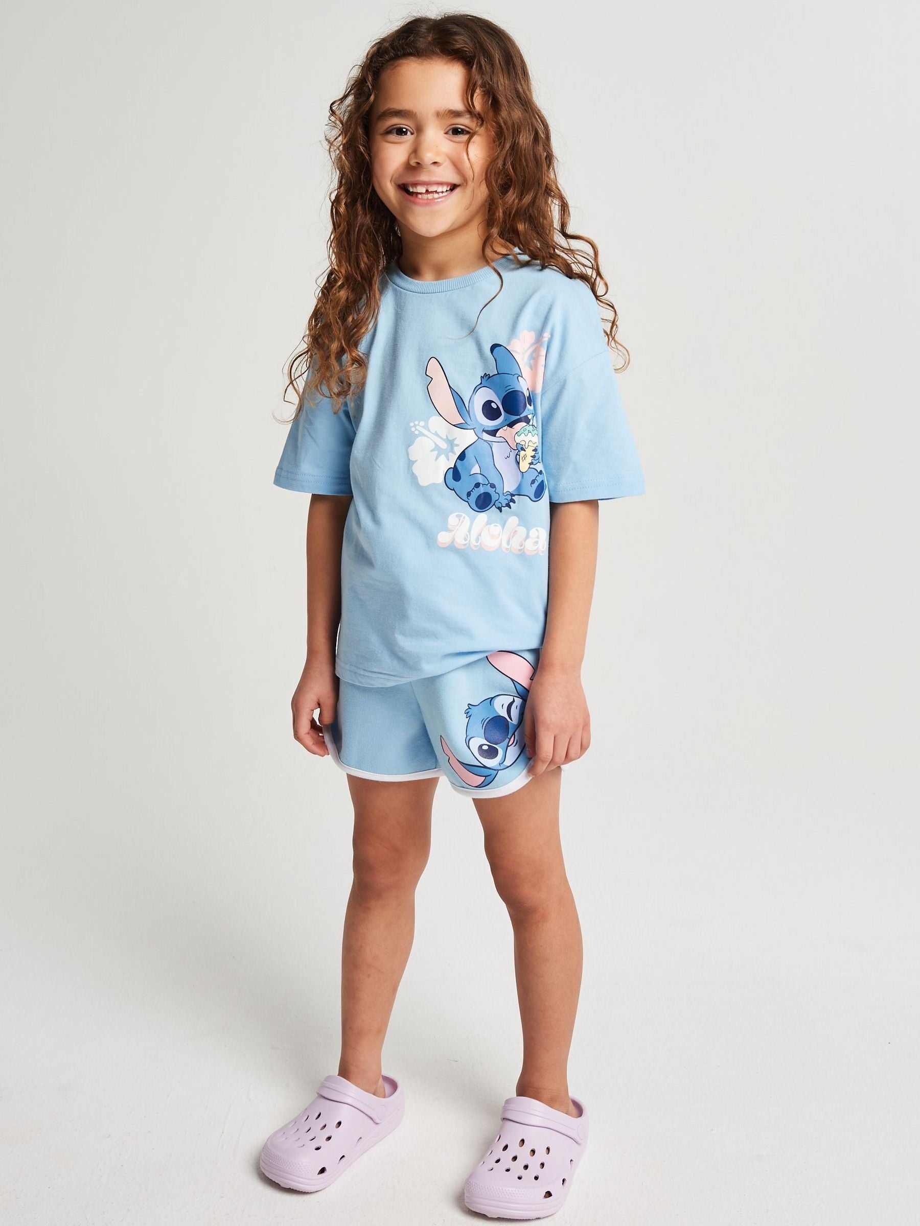Dsiney Kidz - Brand Threads Blue Lilo & Stitch Sweater & Shorts Set image 1