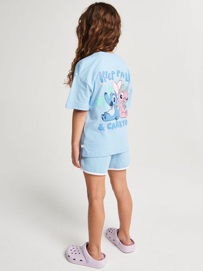 Dsiney Kidz - Brand Threads Blue Lilo & Stitch Sweater & Shorts Set image 2