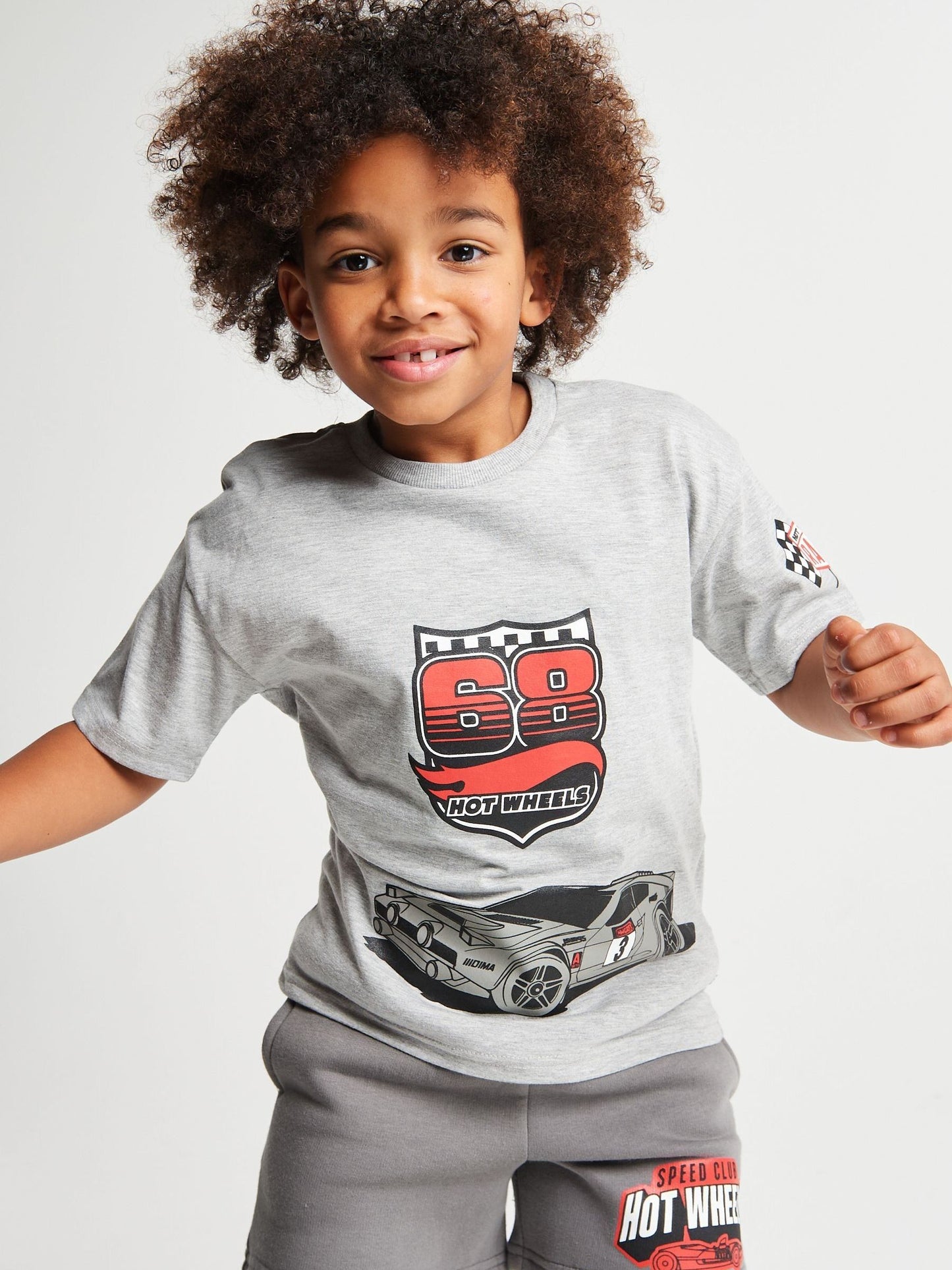 Brand Threads Grey Hot Wheels T-Shirt & Shorts Set image 4