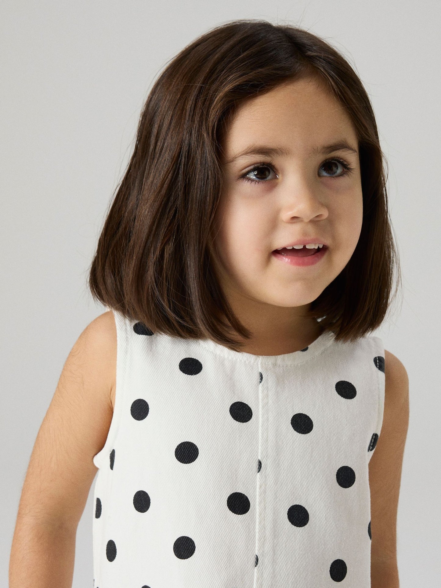 Dsiney Kidz - Name It White Polka Dot Denim Dress image 2