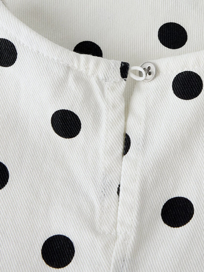 Dsiney Kidz - Name It White Polka Dot Denim Dress image 5