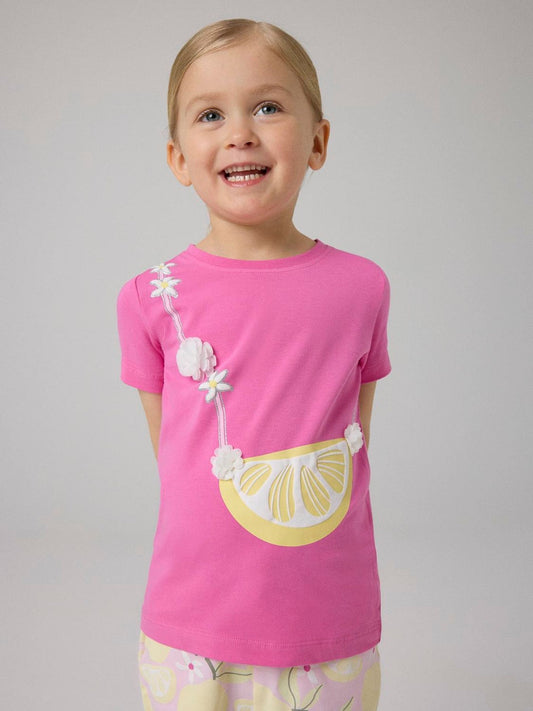 Dsiney Kidz - Name It Pink Lemon T-Shirt and Shorts Set image 2